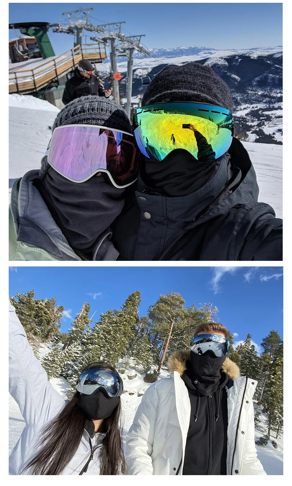 Ski Goggles Anti-fog Double Layers UV400 Big Ski Glasses Skiing Mask Snowboard Men Women Snow Goggles