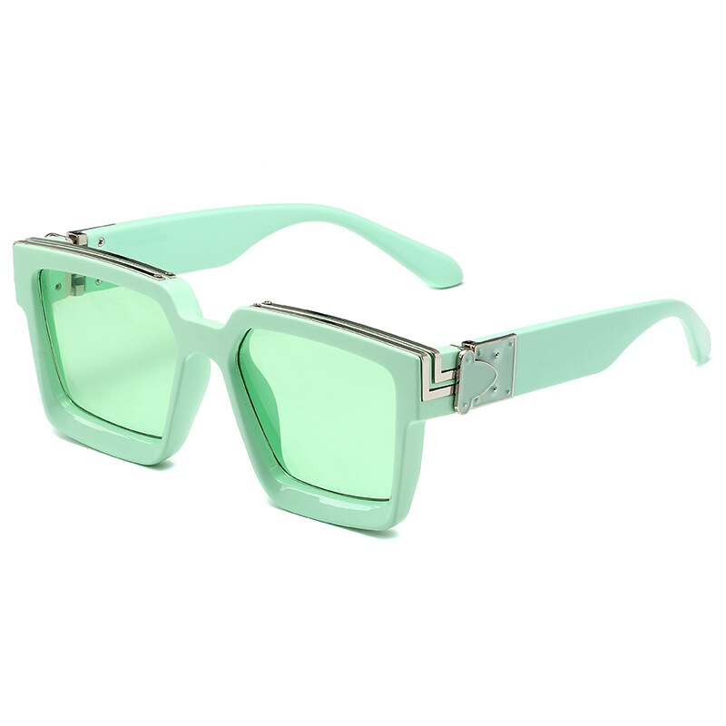 New Diamond Inlaid Fashion Square Large Frame Sunglasses Trend Retro UV Radiation Proof Summer Women's Outdoor Sunglasses