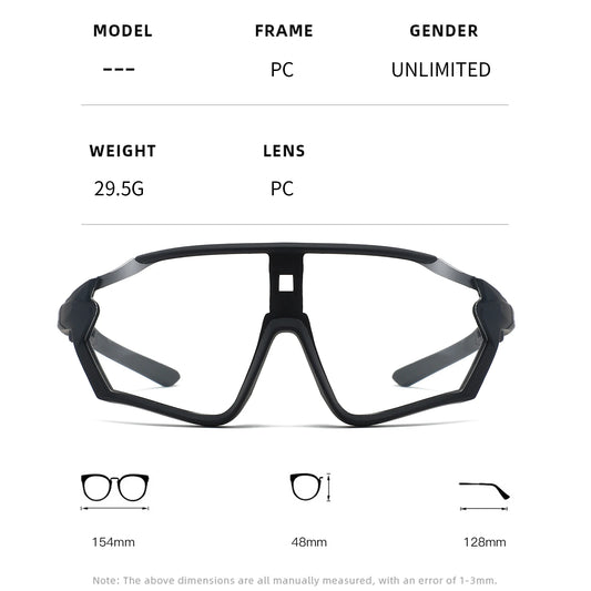 OMEKOL Photochromic Cycling Sunglasses | UV400 Auto-Tint | Men & Women | Hiking, Running, Baseball