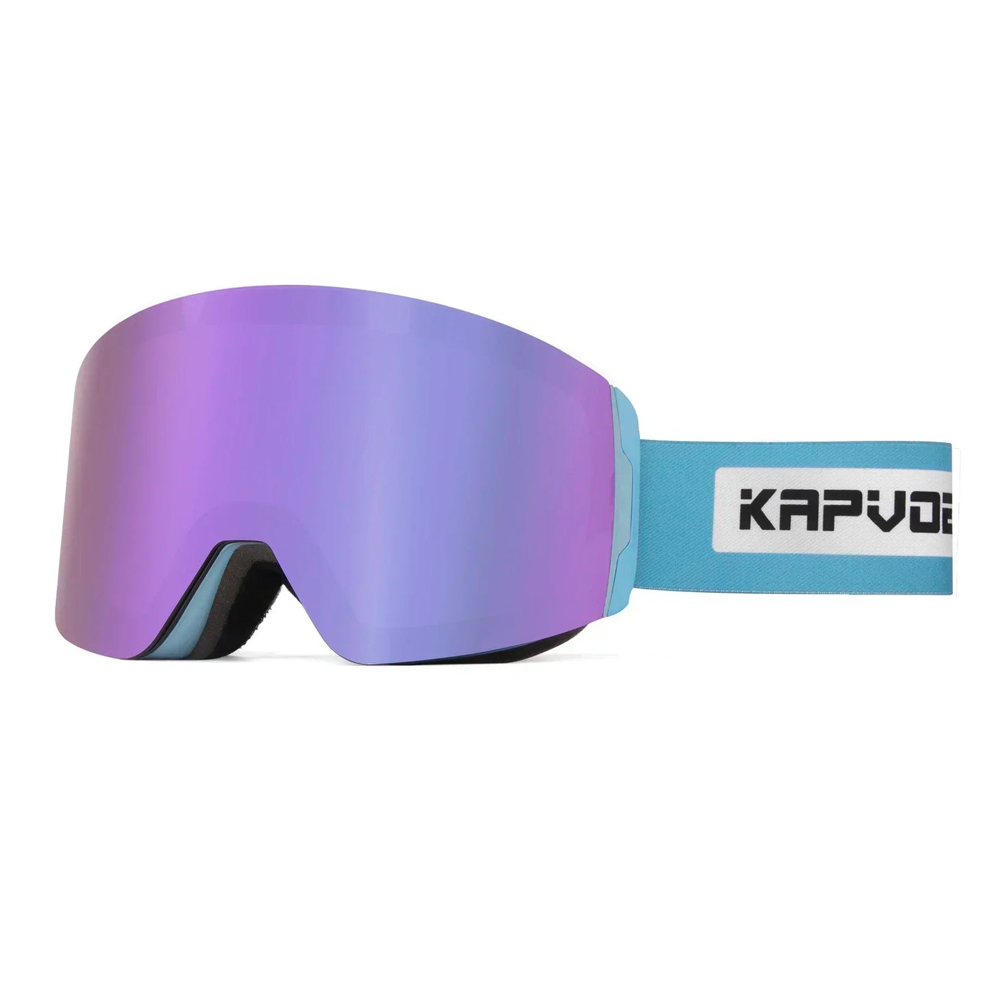 Kapvoe OTG Ski Goggles for Women | UV400 Anti-Fog | Fits Over Glasses | Snowboard & Snowmobile