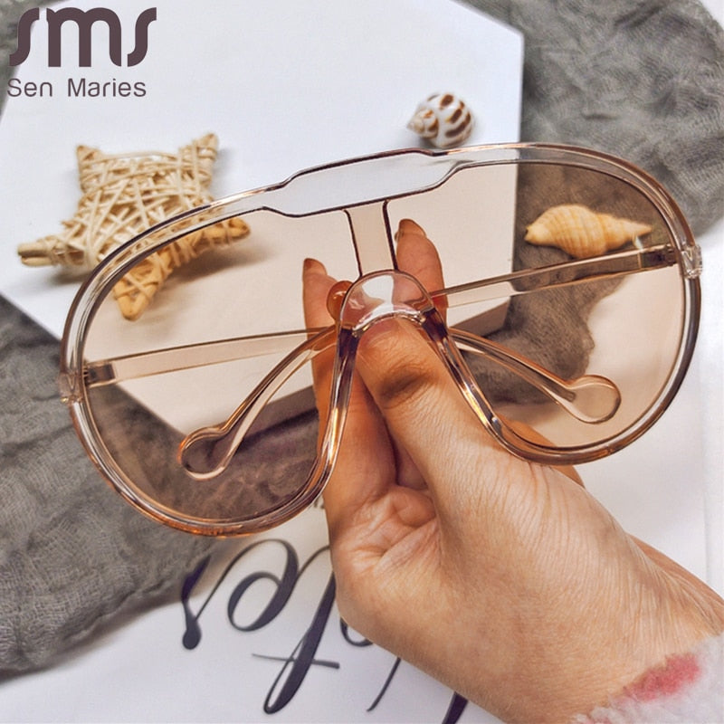 Square Shield Goggle Sunglasses | Women & Men | UV400 Gradient Colorful Luxury Vintage