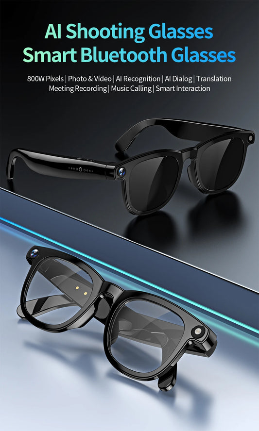 Smart Glasses with Camera, Bluetooth Call & Voice Translation | Waterproof