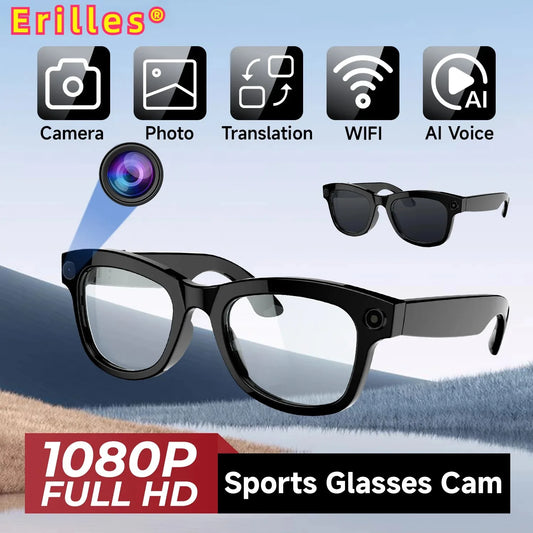 Erilles Smart Glasses | HD Anti-Shake Camera, Bluetooth Call & Noise Reduction