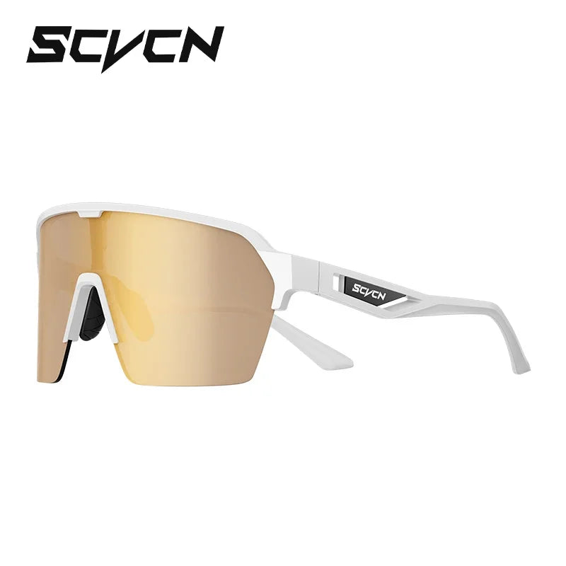 SCVCN Photochromic Cycling Sunglasses Glasses Bike Mountain Bicycle Hiking Golf UV400 Sports Glasses for Men Women Baseball 2025