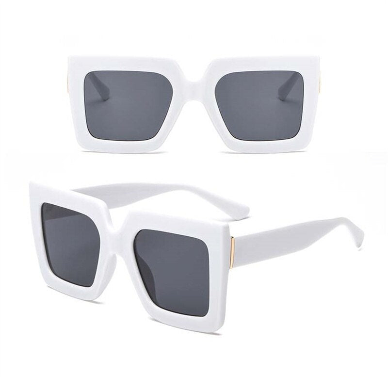 Fashion Square Crystal Diamond Sunglasses for Women 2023 New Luxury Brand Designer Big Frame Unique Gradient Black Sun Glasses