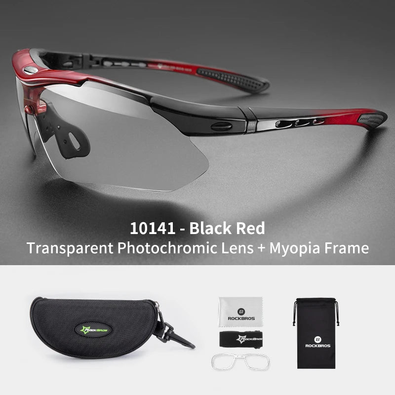 ROCKBROS Cycling Photochromic Glasses UV400 Bicycle Glasses Eyewear Ultralight MTB Sunglasses Fishing Bike Glasses Equipment