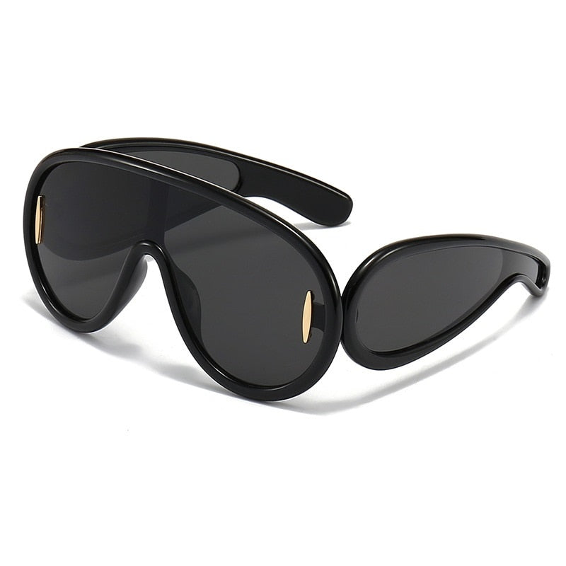 NEW Punk Sunglasses 2000'S Women Men Y2K Hip Hop One Piece Luxury Brand Sun Glasses UV400 Unisex Shades Mirror Eyewear