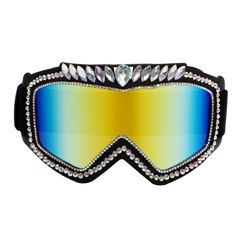 Luxury Steampunk Diamond Sunglasses Goggles Women Men Oversized Punk Rhinestone Sun Glasses Female Sports Bicycle Eyewear Shades