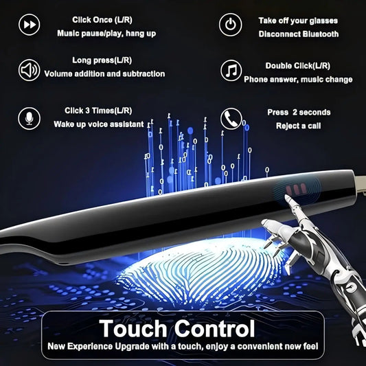 Giinova Smart Audio Glasses | Real-Time Translation, Color-Changing Lenses & Bluetooth