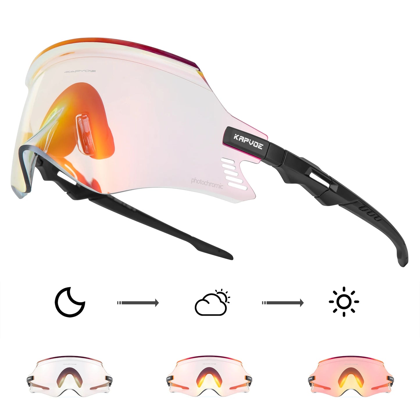 KAPVOE Cycling Sunglasses Cycling Glasses UV400 MTB Bicycle Eyewear Outdoor Sports Goggles Women Men Road Bike Racing Equipment
