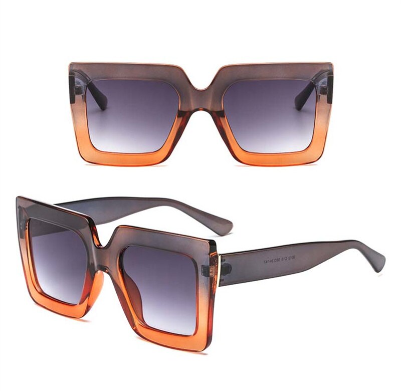 Fashion Square Crystal Diamond Sunglasses for Women 2023 New Luxury Brand Designer Big Frame Unique Gradient Black Sun Glasses