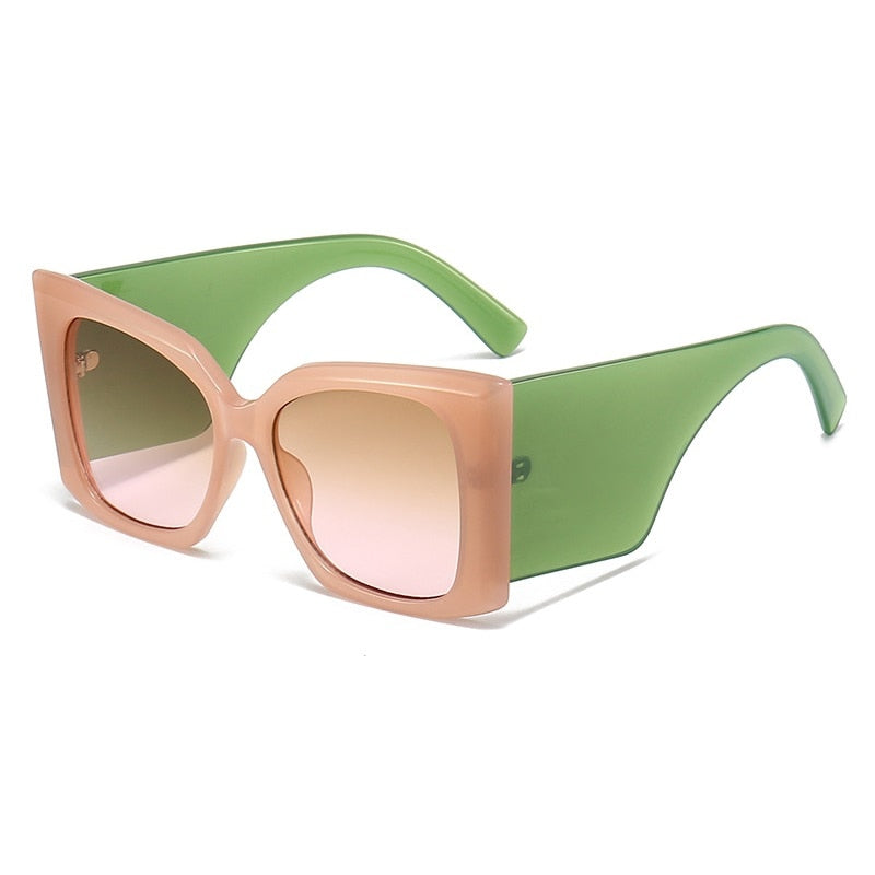 Women Oversize Square Sunglasses Men Wide Glasses Legs Travel Male Shades Female Gafas Oculos Retro Brand Designer Luxury UV400