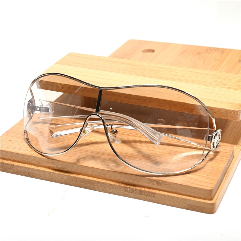 Zerosun One-piece Sunglasses Women Fashion Sun Glasses for Female Brown Shades Steampunk Goggles Windproof Eyewear