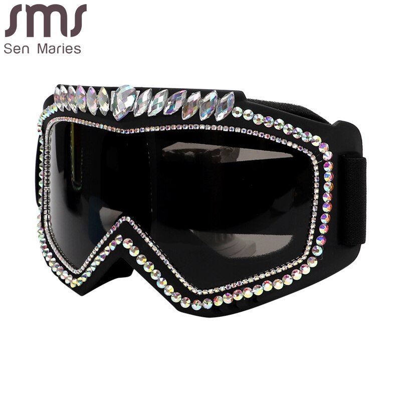 Luxury Steampunk Diamond Sunglasses Goggles Women Men Oversized Punk Rhinestone Sun Glasses Female Sports Bicycle Eyewear Shades