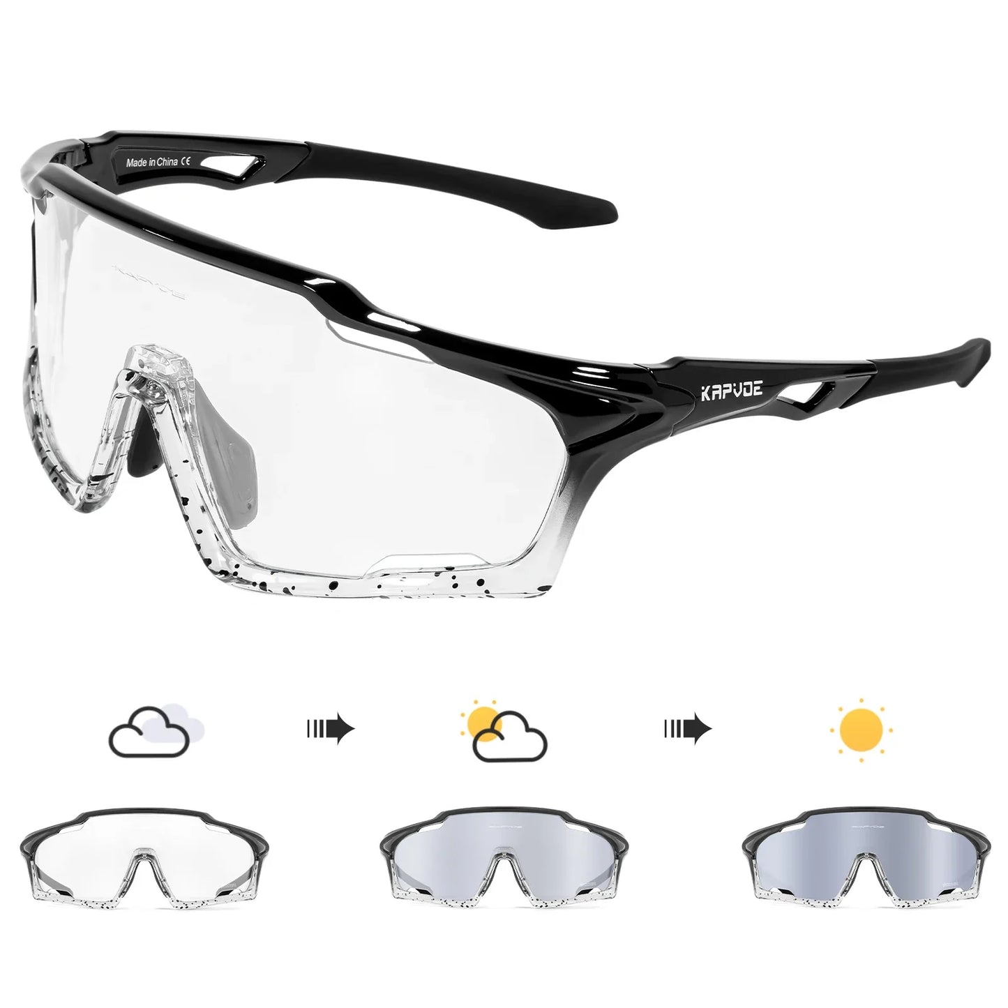 Kapvoe Sunglasses for Man Cycling Glasses MTB Riding Skating UV400 Polarized Fishing Goggles Woman Bike Bicycle Baseball 2025