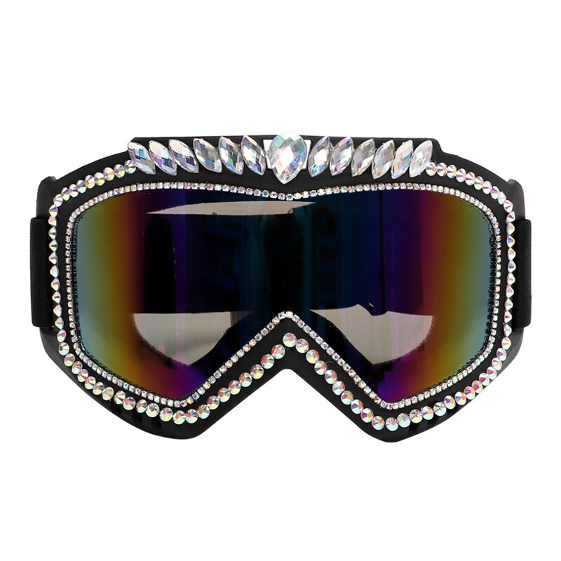 Luxury Steampunk Diamond Sunglasses Goggles Women Men Oversized Punk Rhinestone Sun Glasses Female Sports Bicycle Eyewear Shades