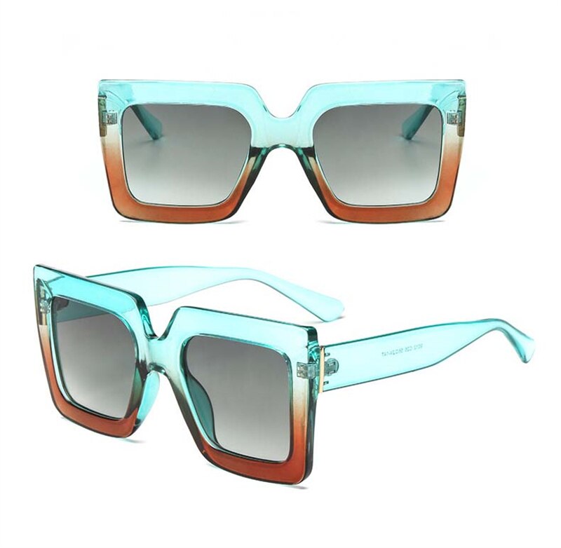 Fashion Square Crystal Diamond Sunglasses for Women 2023 New Luxury Brand Designer Big Frame Unique Gradient Black Sun Glasses