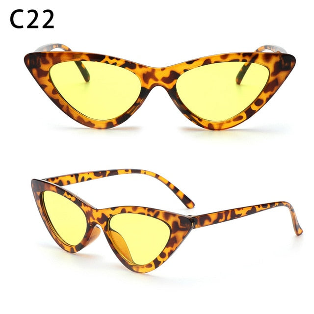 1PC Sexy Cat Eye Triangle Sunglasses Retro Female Eyewear UV400 Sun Glasses Polarized Streetwear Trending Fashion Ladies Glasse