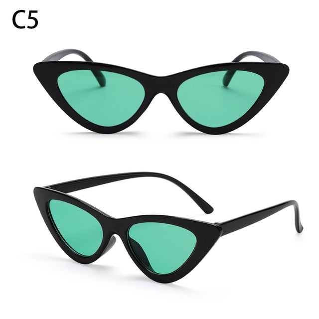 1PC Sexy Cat Eye Triangle Sunglasses Retro Female Eyewear UV400 Sun Glasses Polarized Streetwear Trending Fashion Ladies Glasse