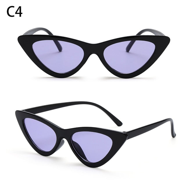 1PC Sexy Cat Eye Triangle Sunglasses Retro Female Eyewear UV400 Sun Glasses Polarized Streetwear Trending Fashion Ladies Glasse