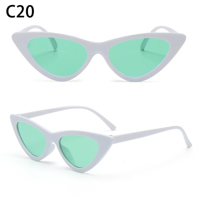 1PC Sexy Cat Eye Triangle Sunglasses Retro Female Eyewear UV400 Sun Glasses Polarized Streetwear Trending Fashion Ladies Glasse