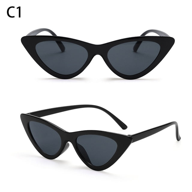 1PC Sexy Cat Eye Triangle Sunglasses Retro Female Eyewear UV400 Sun Glasses Polarized Streetwear Trending Fashion Ladies Glasse