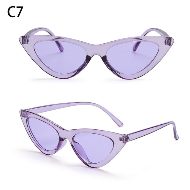 1PC Sexy Cat Eye Triangle Sunglasses Retro Female Eyewear UV400 Sun Glasses Polarized Streetwear Trending Fashion Ladies Glasse