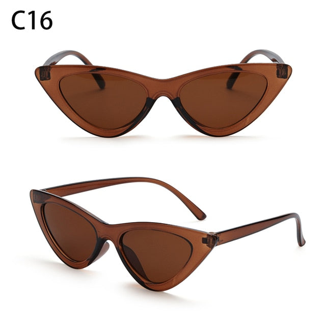 1PC Sexy Cat Eye Triangle Sunglasses Retro Female Eyewear UV400 Sun Glasses Polarized Streetwear Trending Fashion Ladies Glasse