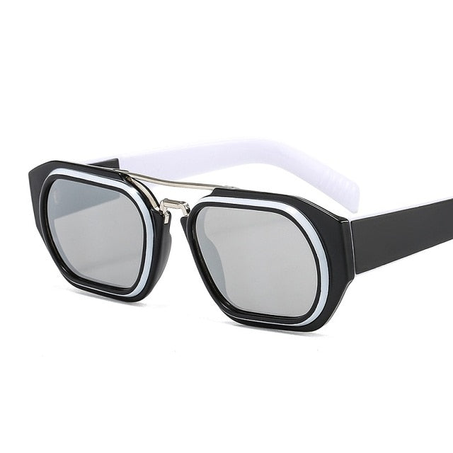 2021 New Fashion Suqare Sunglasses Women Men Shield Luxury Brand Designer PC Colorful Frame Gradients Lens Travel Sun Glasses