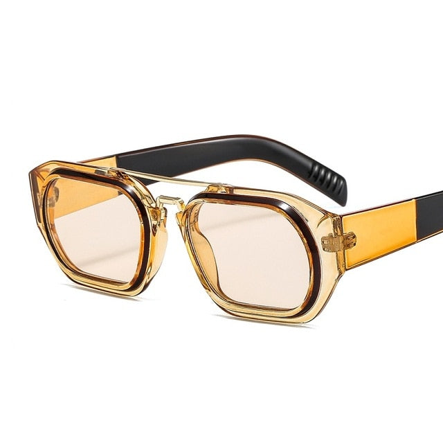 2021 New Fashion Suqare Sunglasses Women Men Shield Luxury Brand Designer PC Colorful Frame Gradients Lens Travel Sun Glasses