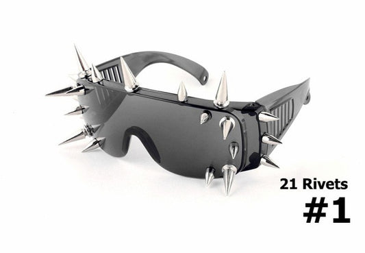 2021 New Rivet Spike Decoration Wild Rock SteamPunk men/women Sunglasses Cool Fashion Stage Bar Party Sun Glasses Oculos De Sol