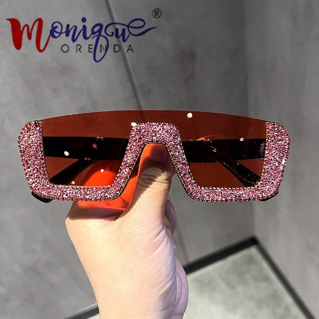 2022 Luxury Brand Designer Women Sunglasses One picece Haft Frame Vintage Classical Sun Glasses For Women Trend Style Eyewear