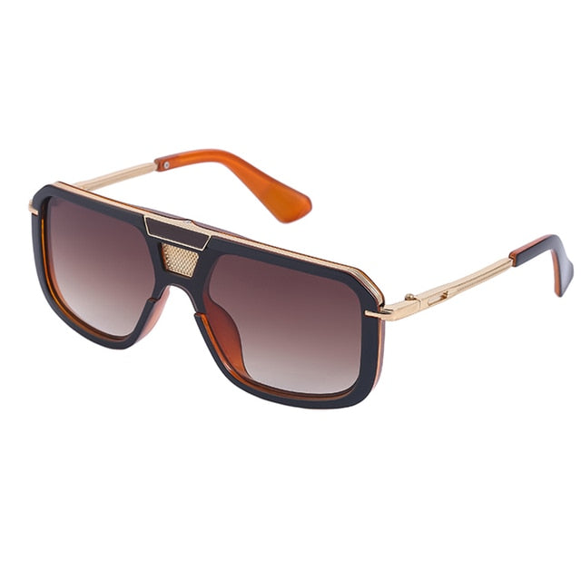 2022 New Retro Double Bridges Men Sunglasses Fashion Black Clear Eyewear Trending Hollow Leopard Blue Sun Glasses Men Women Shad