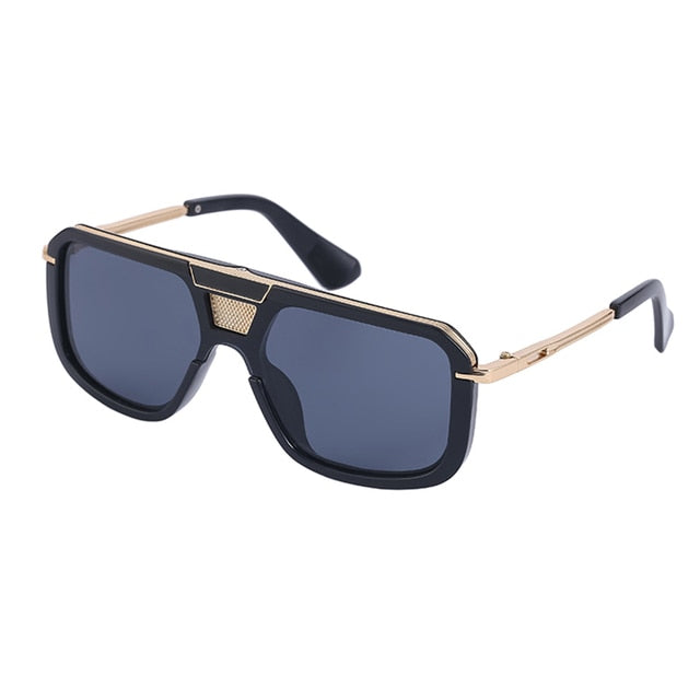 2022 New Retro Double Bridges Men Sunglasses Fashion Black Clear Eyewear Trending Hollow Leopard Blue Sun Glasses Men Women Shad