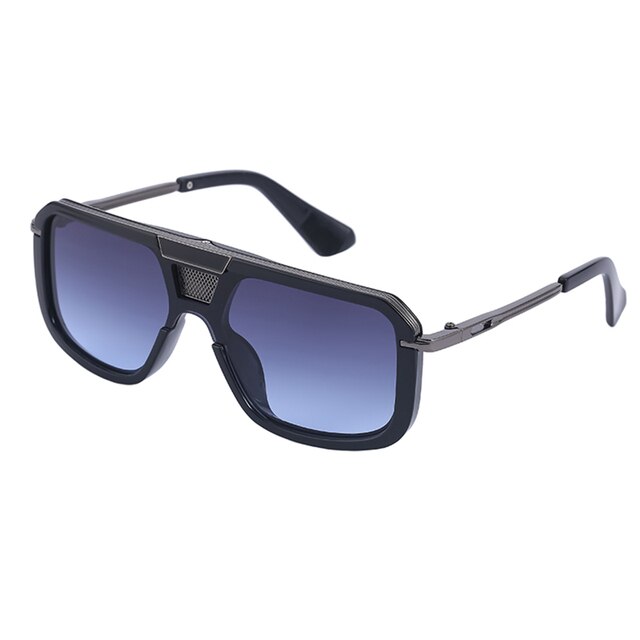 2022 New Retro Double Bridges Men Sunglasses Fashion Black Clear Eyewear Trending Hollow Leopard Blue Sun Glasses Men Women Shad