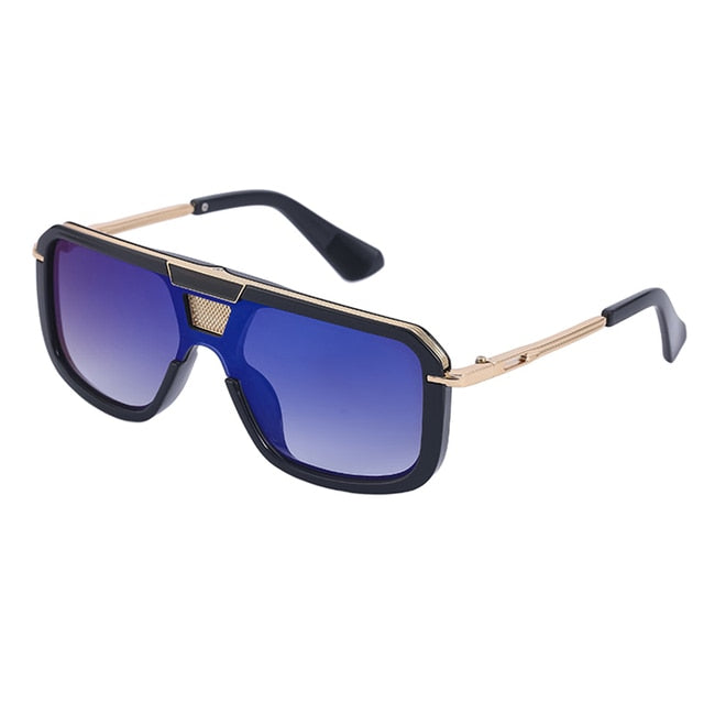2022 New Retro Double Bridges Men Sunglasses Fashion Black Clear Eyewear Trending Hollow Leopard Blue Sun Glasses Men Women Shad