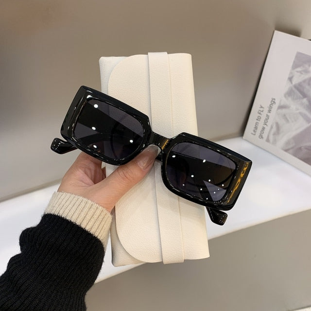 2022 Vintage Square Frame Sun Glasses Fashion Trendy for Men Women Shades Sunglasses Cool Popular Retro Hip-Hop Female Eyewear