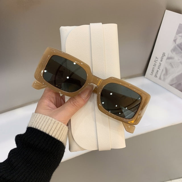 2022 Vintage Square Frame Sun Glasses Fashion Trendy for Men Women Shades Sunglasses Cool Popular Retro Hip-Hop Female Eyewear