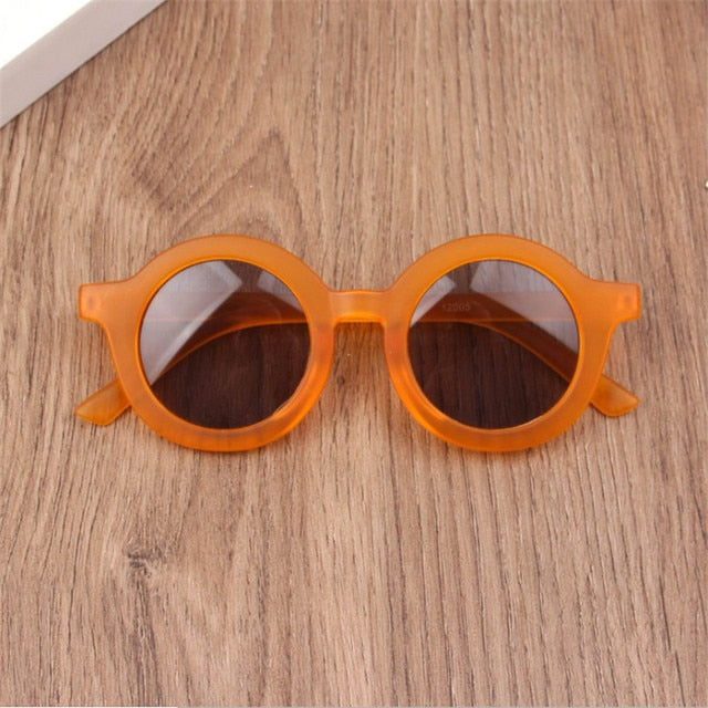 2023 New Fashion Children's Sunglasses Infant's Retro Solid Color Ultraviolet-proof Round Convenience Glasses Eyeglass For Kids