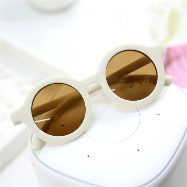 2023 New Fashion Children's Sunglasses Infant's Retro Solid Color Ultraviolet-proof Round Convenience Glasses Eyeglass For Kids
