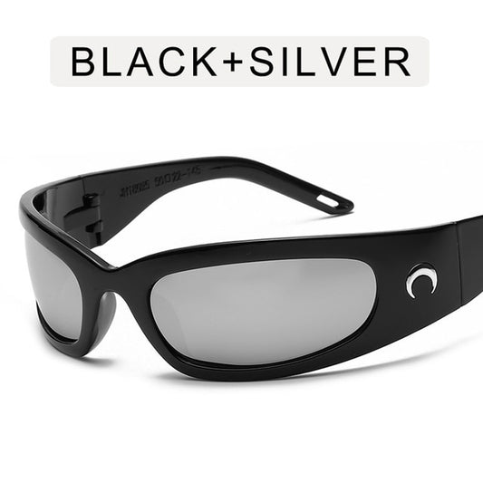 Moon Rectangular Vintage Sunglasses | UV400 | Women & Men | Punk Hip Hop Style