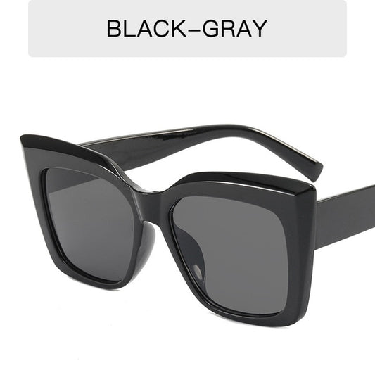 AKA VISION Cateye Oversized Sunglasses Women Gradient Eyewear Shades for Women Wholesale Luxury Square Glasses Gafas De Sol 2021