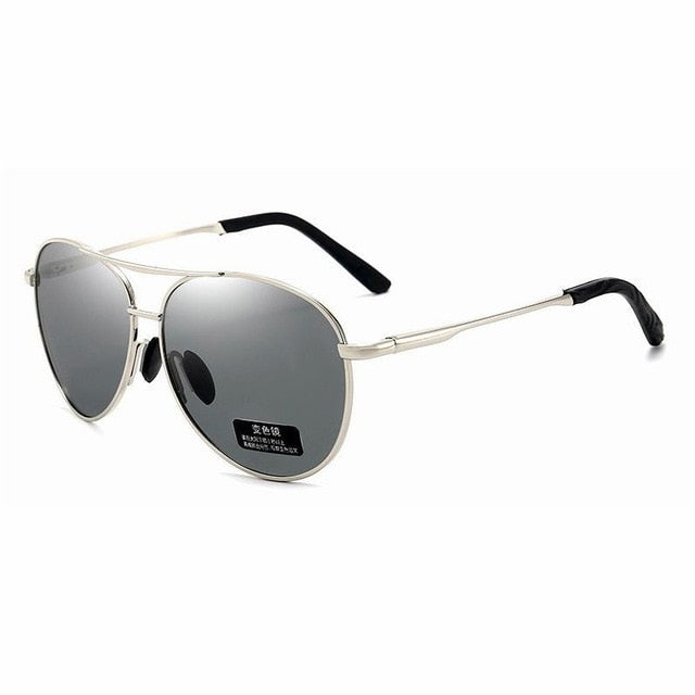 Aviation Metail Frame Polarized Sunglasses Men Color Changing Sun Glasses Pilot Male Day Night Vision Driving