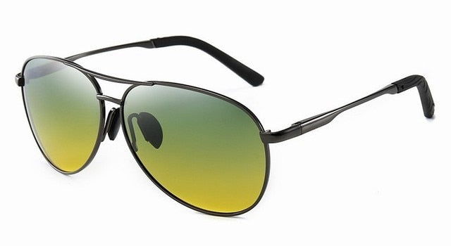 Aviation Metail Frame Polarized Sunglasses Men Color Changing Sun Glasses Pilot Male Day Night Vision Driving