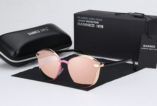 BANNED 1976 Luxury Round Oversized Sunglasses | Women | UV400 Vintage Retro Designer Fashion
