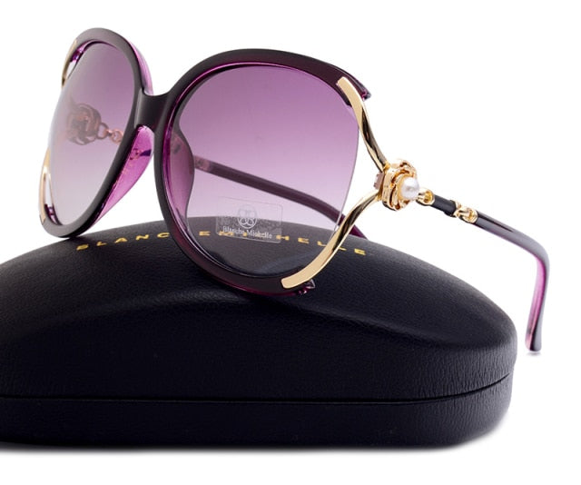 Blanche Michelle 2021 Women Sunglasses Polarized UV400 Brand Designer High Quality Gradient Sun Glasses Female oculos With Box