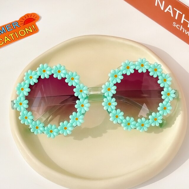 Children Round Flower Sunglasses New Kids Sunglasses Girls Boys Baby Sport Shades Glasses UV400 Outdoor Sun Protection Eyewear