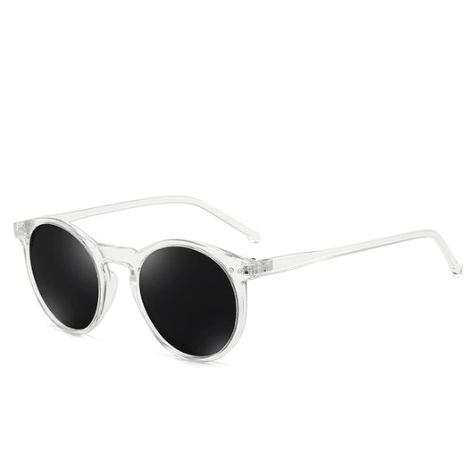 Elbru Vintage Fashion Women Sunglasses  Transparent Frame Polarized Colorful Clear Lens Sun Glasses Classic Sunshades For Men