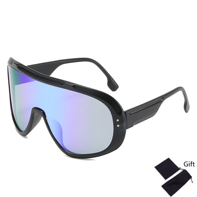 Emosnia Oversized Classic Men Sunglasses Women One Piece Brand Design Windproof Sun Glasses Sports Shield Big Frame Male UV400
