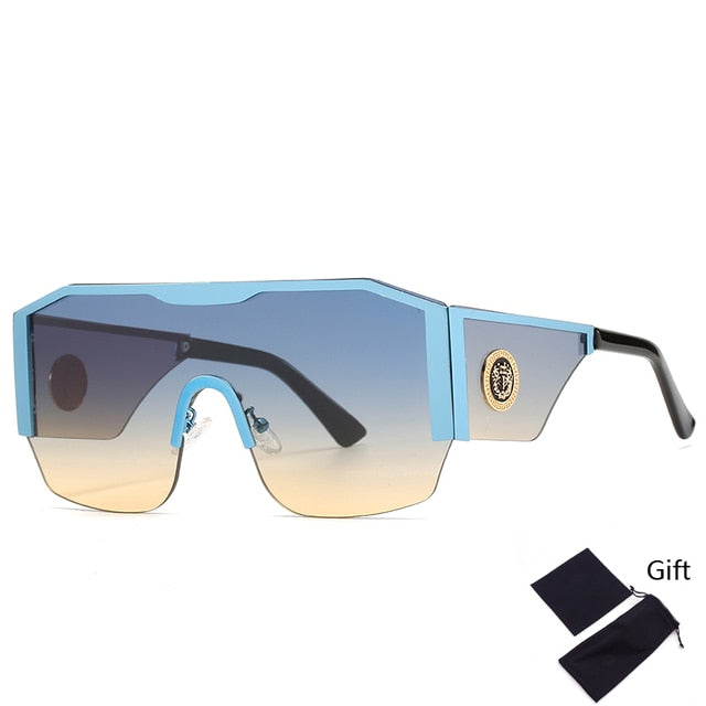 Emosnia Oversized Classic Men Sunglasses Women One Piece Brand Design Windproof Sun Glasses Sports Shield Big Frame Male UV400
